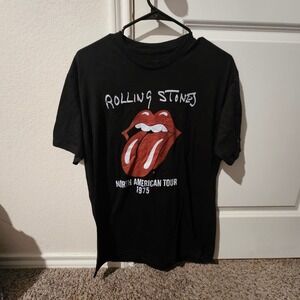 Rolling Stones North American Tour 1975 Band Tee Rock Graphic T Shirt